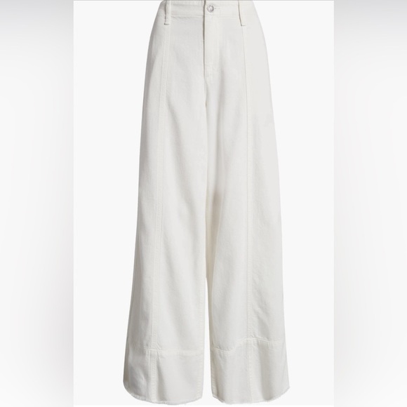rag & bone Featherweight Arianna Wide Leg Pants JEANS SIZE 27 White - Picture 1 of 12